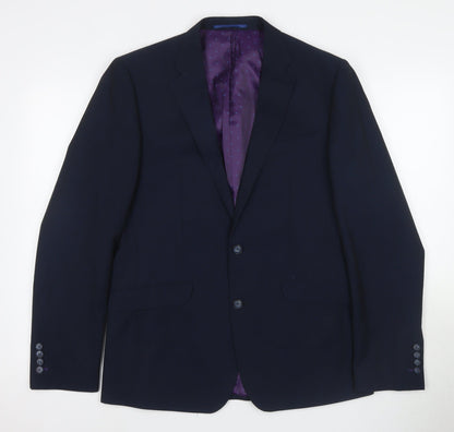 Mens UK Size 40 WHITE LABEL Regular Blue Suit Jacket