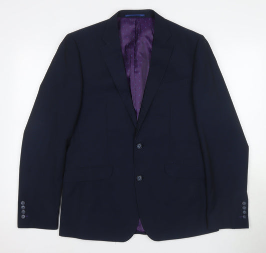 Mens UK Size 40 WHITE LABEL Regular Blue Suit Jacket