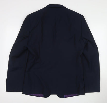 Mens UK Size 40 WHITE LABEL Regular Blue Suit Jacket