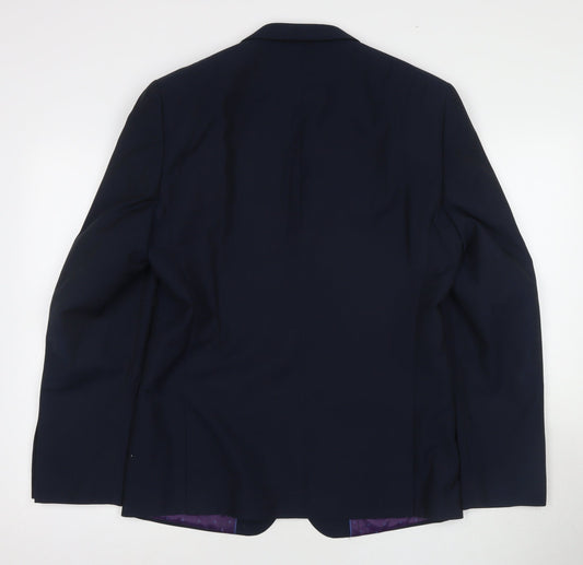 Mens UK Size 40 WHITE LABEL Regular Blue Suit Jacket