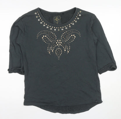 Womens UK Size 10 NEXT Black  T-Shirt