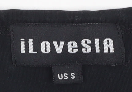 iLoveSIA Unisex Black Jersey T-Shirt - Small