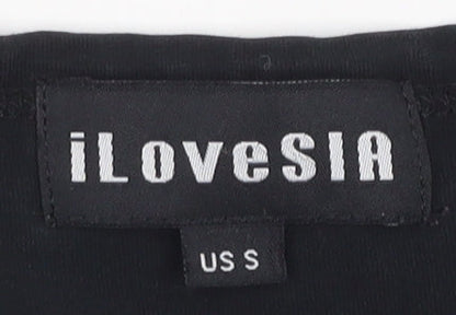 iLoveSIA Unisex Black Jersey T-Shirt - Small
