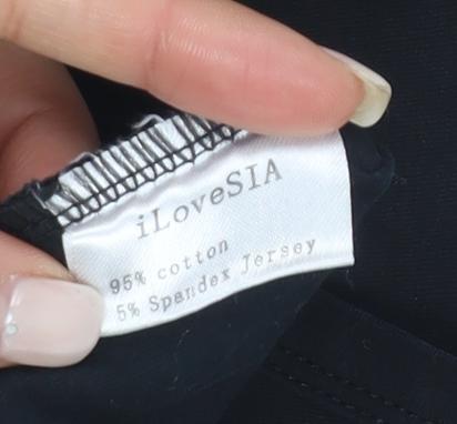 iLoveSIA Unisex Black Jersey T-Shirt - Small