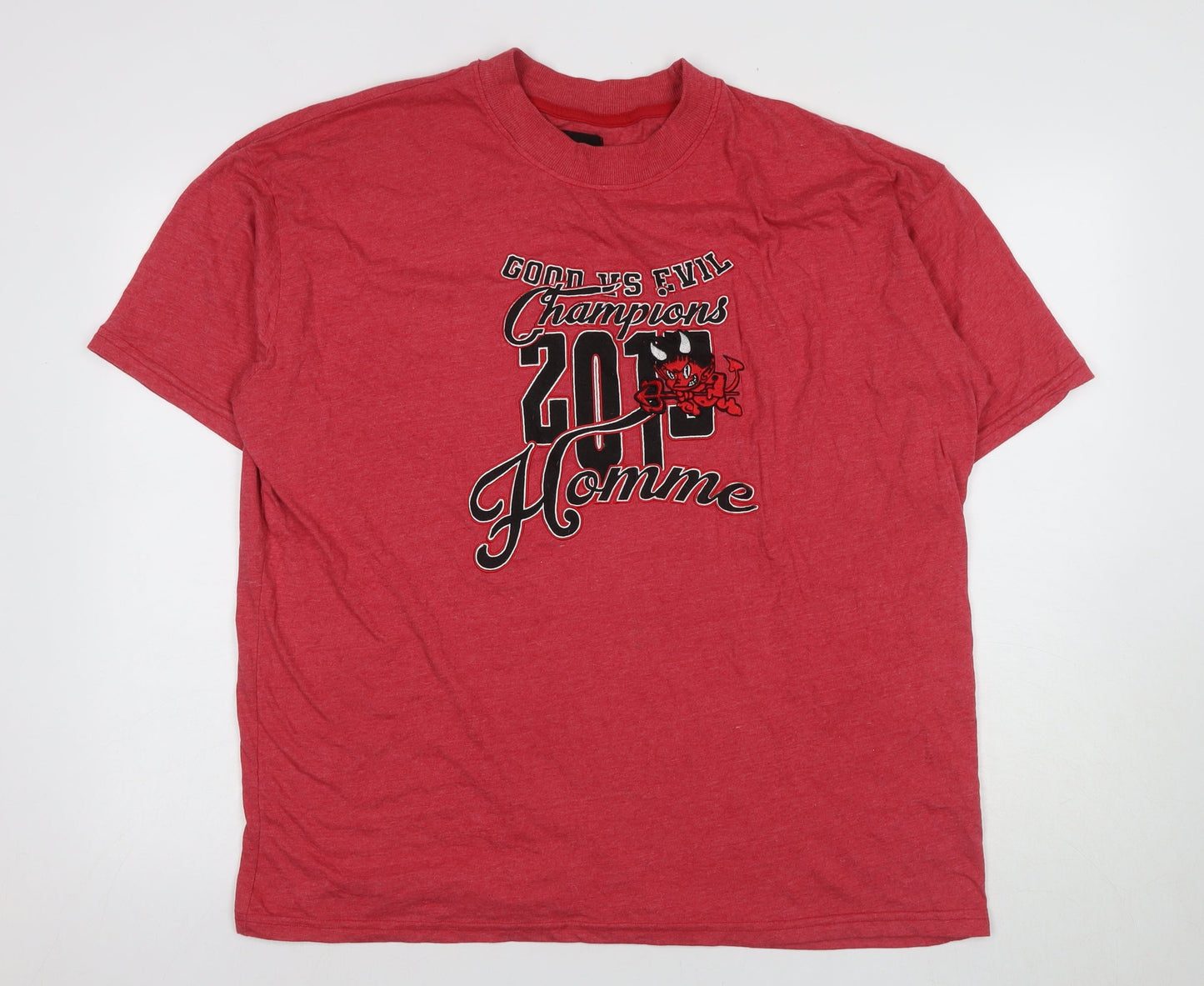 Mens UK Size L boohooMAN Red  T-Shirt