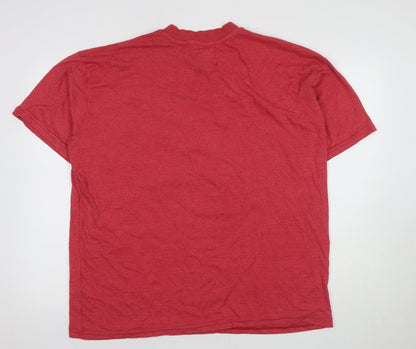 Mens UK Size L boohooMAN Red  T-Shirt
