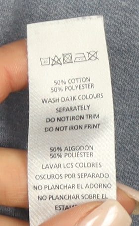 Unisex Adults UK Size 8 Coca-Cola Blue Basic T-Shirt