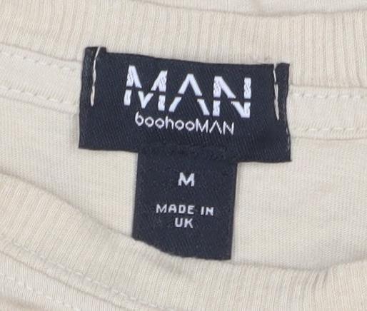 Mens UK Size M boohooMAN Beige  T-Shirt