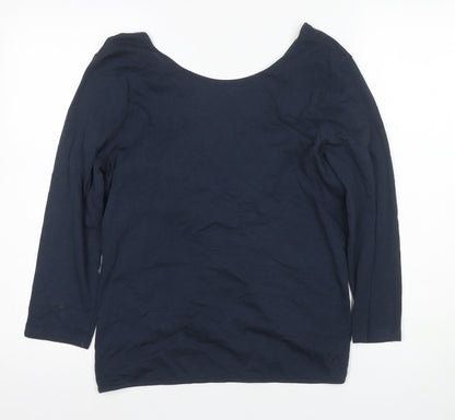 Jack Wills Women's Blue Scoop Neck Top Size 10