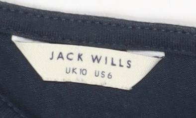 Jack Wills Women's Blue Scoop Neck Top Size 10