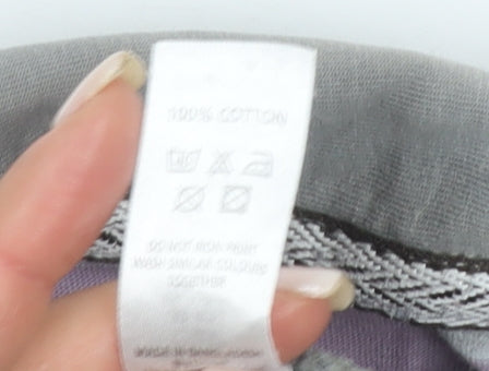 Trait Men's Grey Striped Polo Shirt Size M