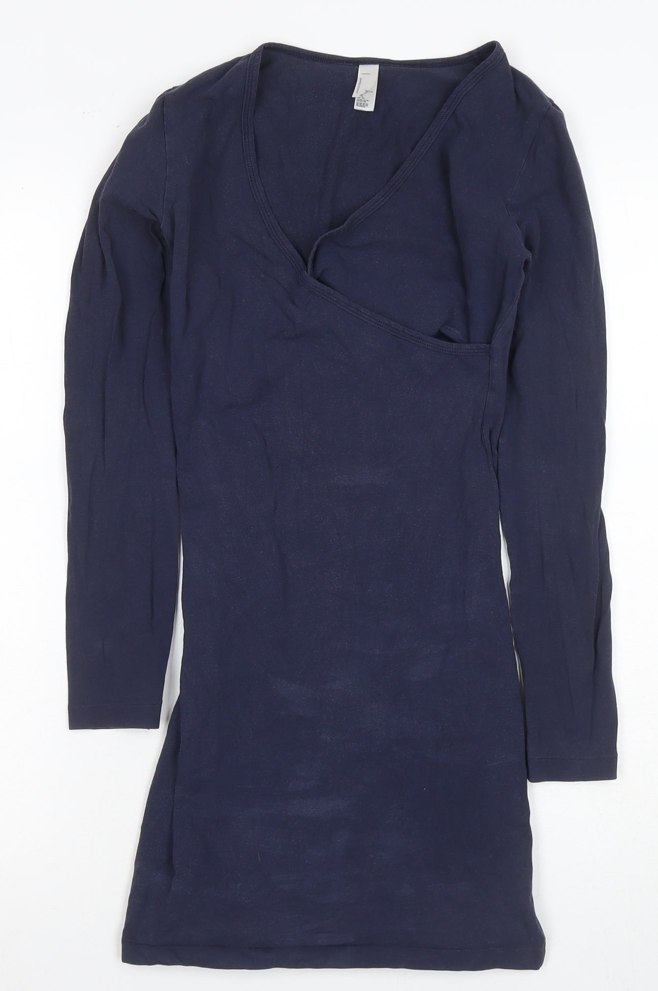 American Apparel Women's Blue Long Sleeve Sheath Dress