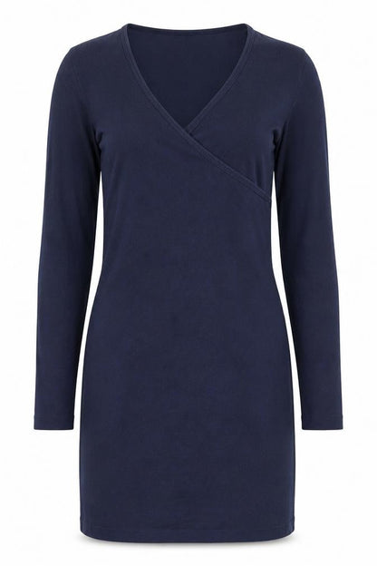 American Apparel Women's Blue Long Sleeve Sheath Dress