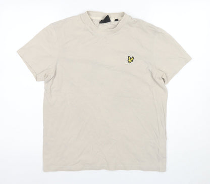 Lyle & Scott Beige Men's Medium Cotton T-Shirt