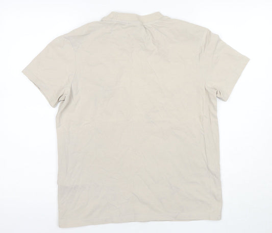 Lyle & Scott Beige Men's Medium Cotton T-Shirt