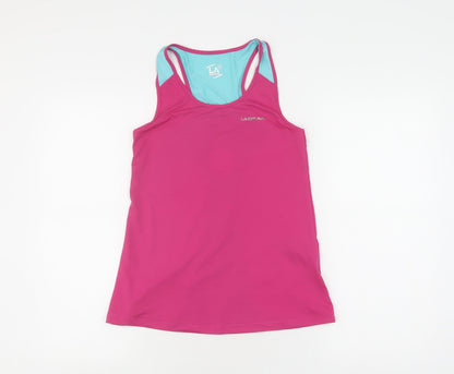 LA Gear Women's Pink and Blue Tank Top Size 8 Athletic Fit