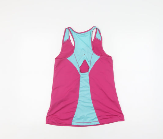 LA Gear Women's Pink and Blue Tank Top Size 8 Athletic Fit
