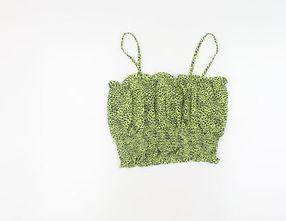 Womens UK Size 10 Topshop Green Camisole Tank