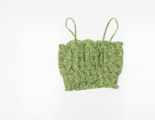 Womens UK Size 10 Topshop Green Camisole Tank