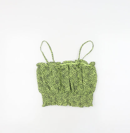 Womens UK Size 10 Topshop Green Camisole Tank