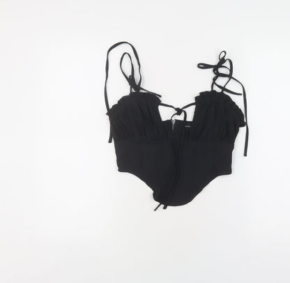 Womens UK Size 6 PRETTYLITTLETHING Black Camisole