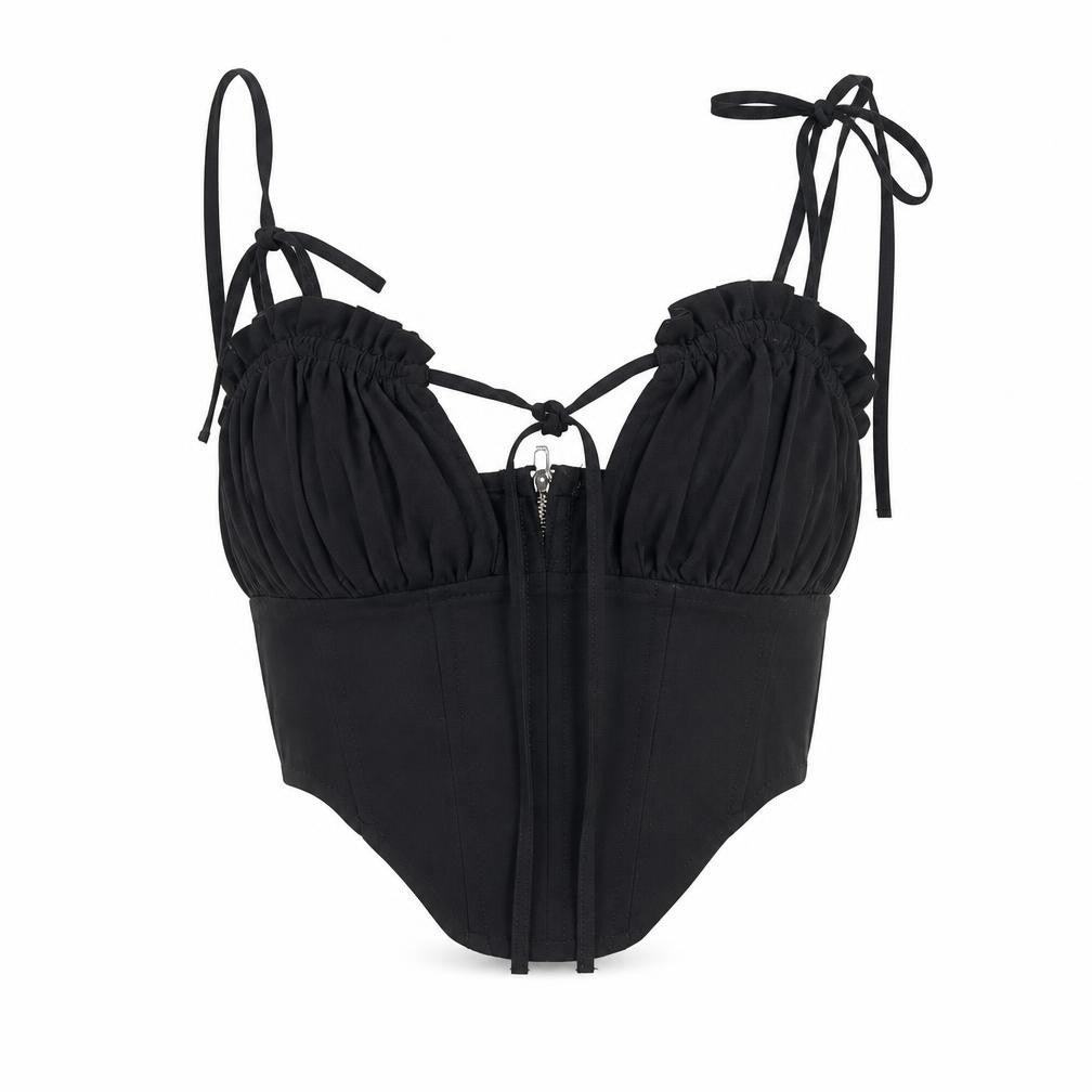 Womens UK Size 6 PRETTYLITTLETHING Black Camisole