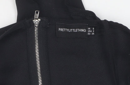 Womens UK Size 6 PRETTYLITTLETHING Black Camisole
