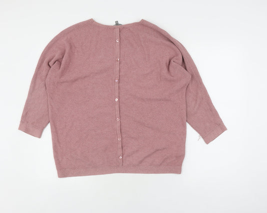 Laura Ashley Women's Pink Jumper Pullover Size 12