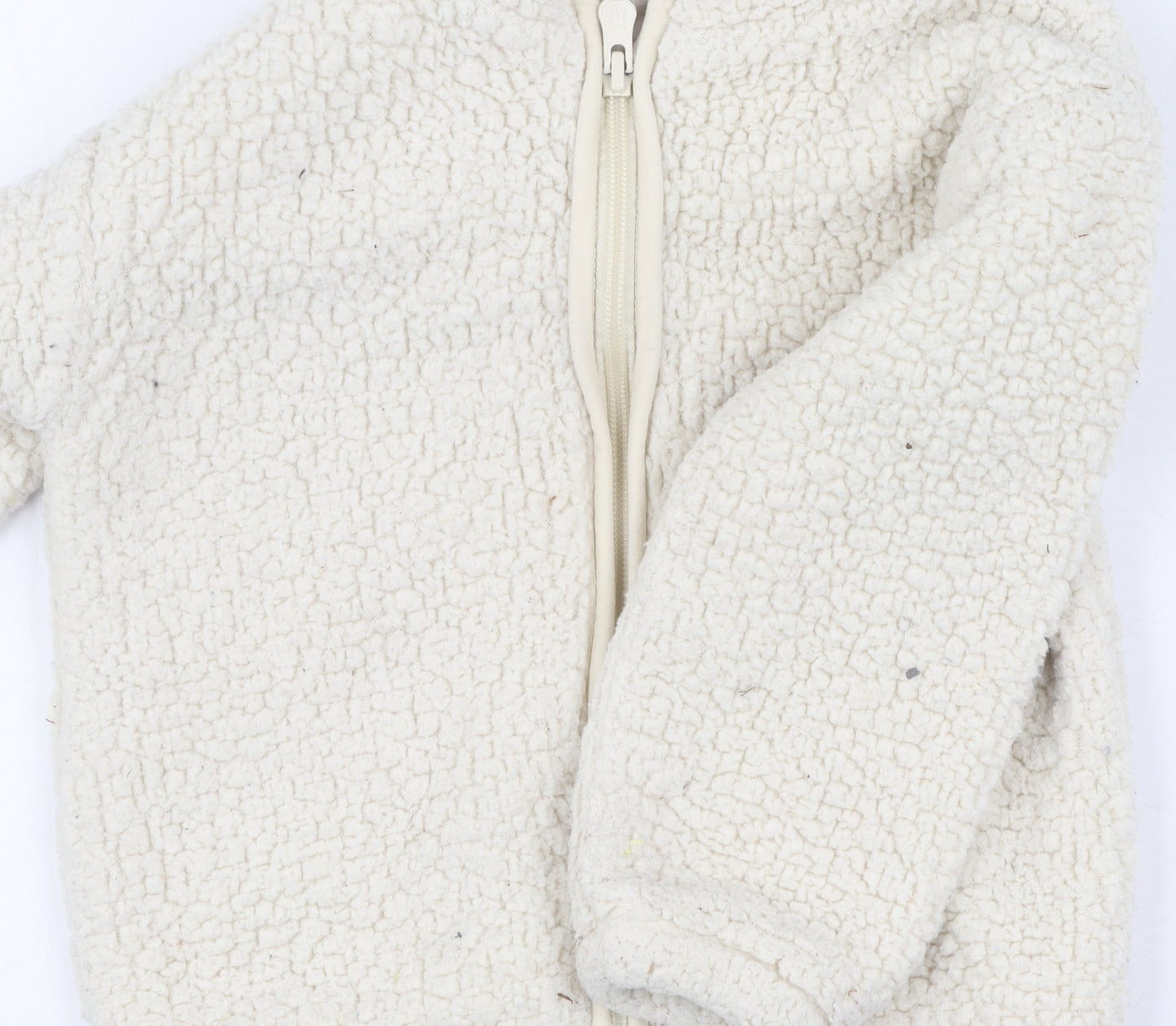 Gap Boys Ivory Hooded Fleece Jacket - Size 4 Years