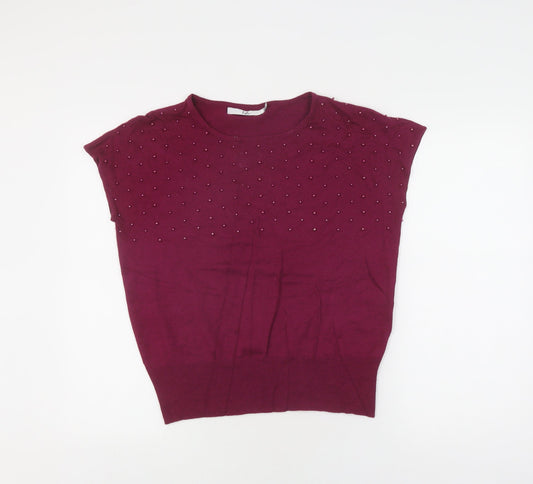 Isle Women's Red Beaded Top Size 10-12