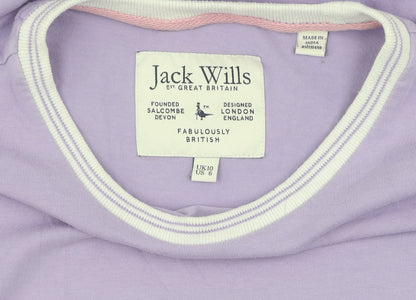 Jack Wills Women's Purple T-Shirt Dress Size 10