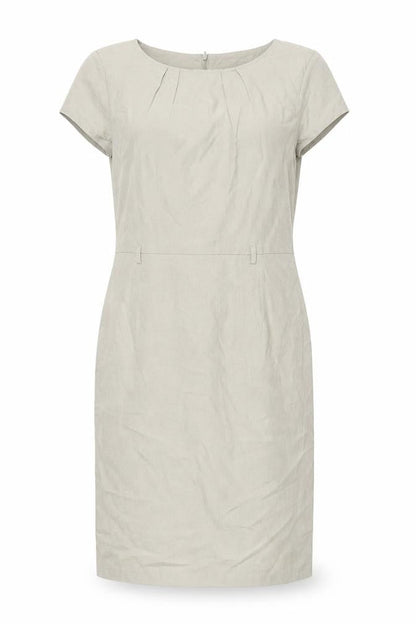 BHS Women's Beige Shift Dress - Size 12, Casual Spring