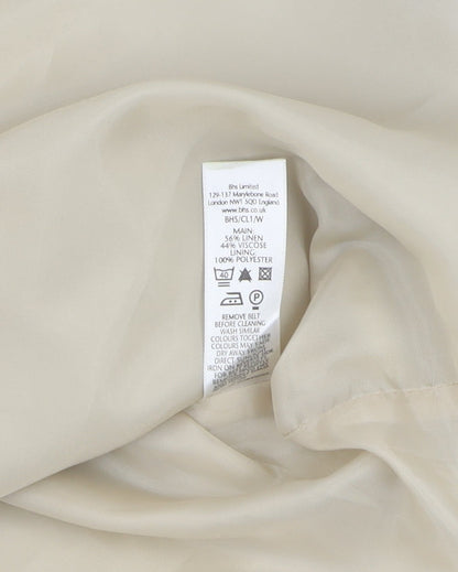 BHS Women's Beige Shift Dress - Size 12, Casual Spring