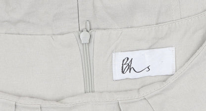 BHS Women's Beige Shift Dress - Size 12, Casual Spring