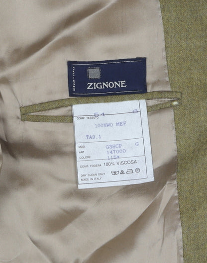 Zignone Men's Brown Wool Blazer UK Size 44