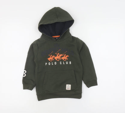Beverly Hills Polo Club Boys Green Pullover Hoodie 5-6 Years