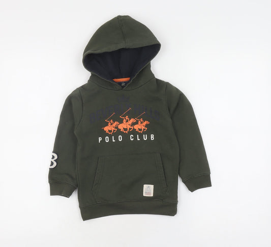 Beverly Hills Polo Club Boys Green Pullover Hoodie 5-6 Years