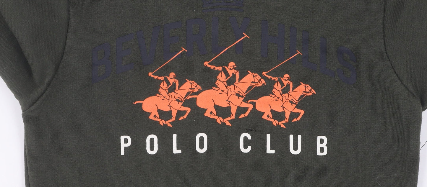 Beverly Hills Polo Club Boys Green Pullover Hoodie 5-6 Years
