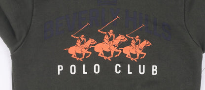 Beverly Hills Polo Club Boys Green Pullover Hoodie 5-6 Years