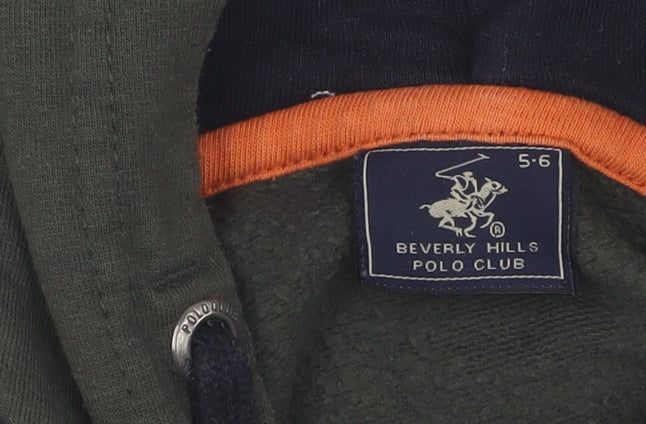 Beverly Hills Polo Club Boys Green Pullover Hoodie 5-6 Years
