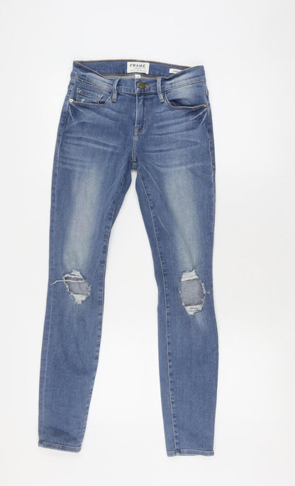 Womens UK Size 25 FRAME Slim Fit Skinny Blue Jeans