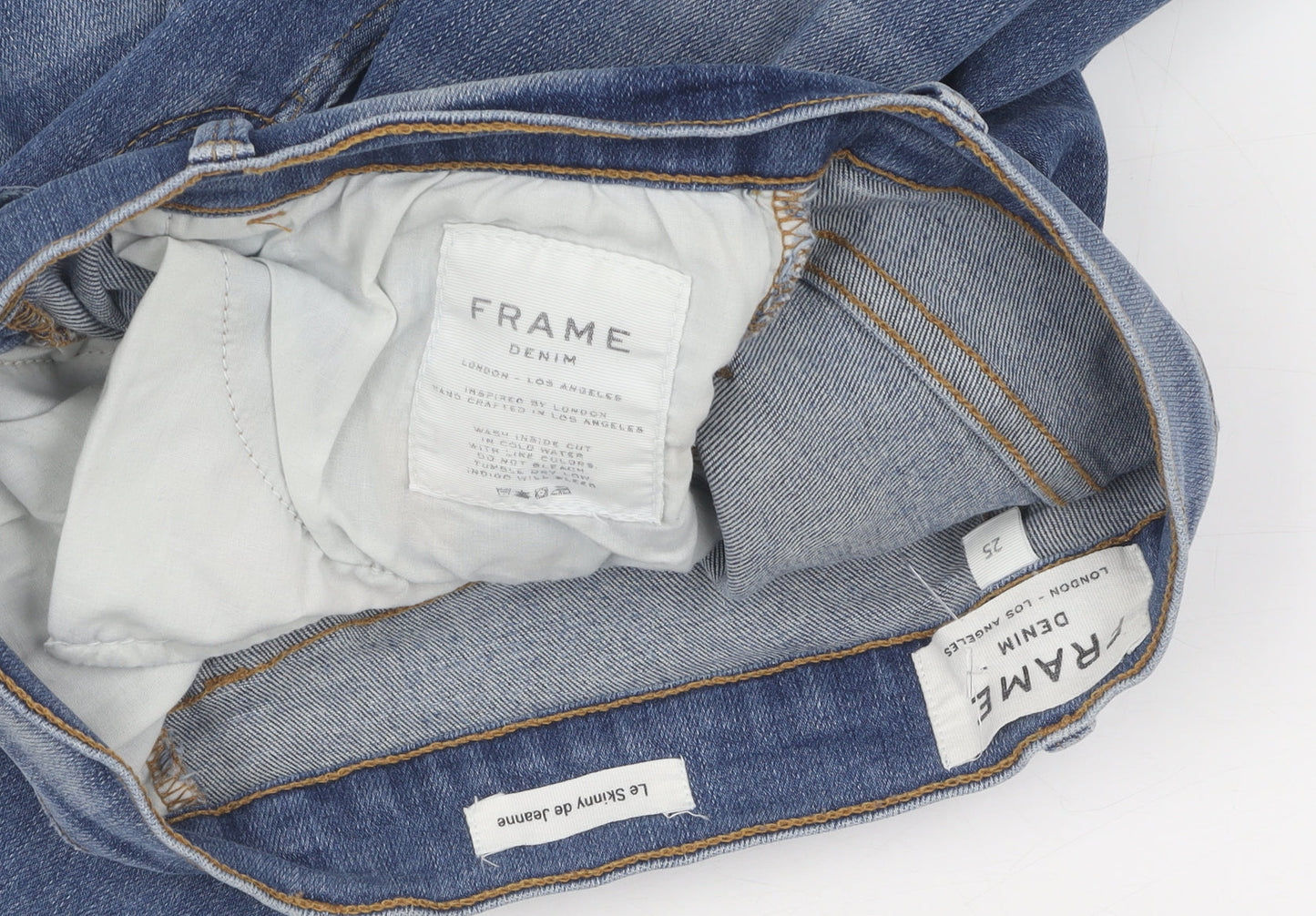 Womens UK Size 25 FRAME Slim Fit Skinny Blue Jeans
