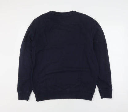 Tommy Jeans Men's Navy Blue Logo Sweatshirt L