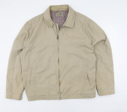 Wolsey Men's Beige XL Bomber Jacket Full Zip Casual