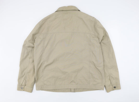Wolsey Men's Beige XL Bomber Jacket Full Zip Casual