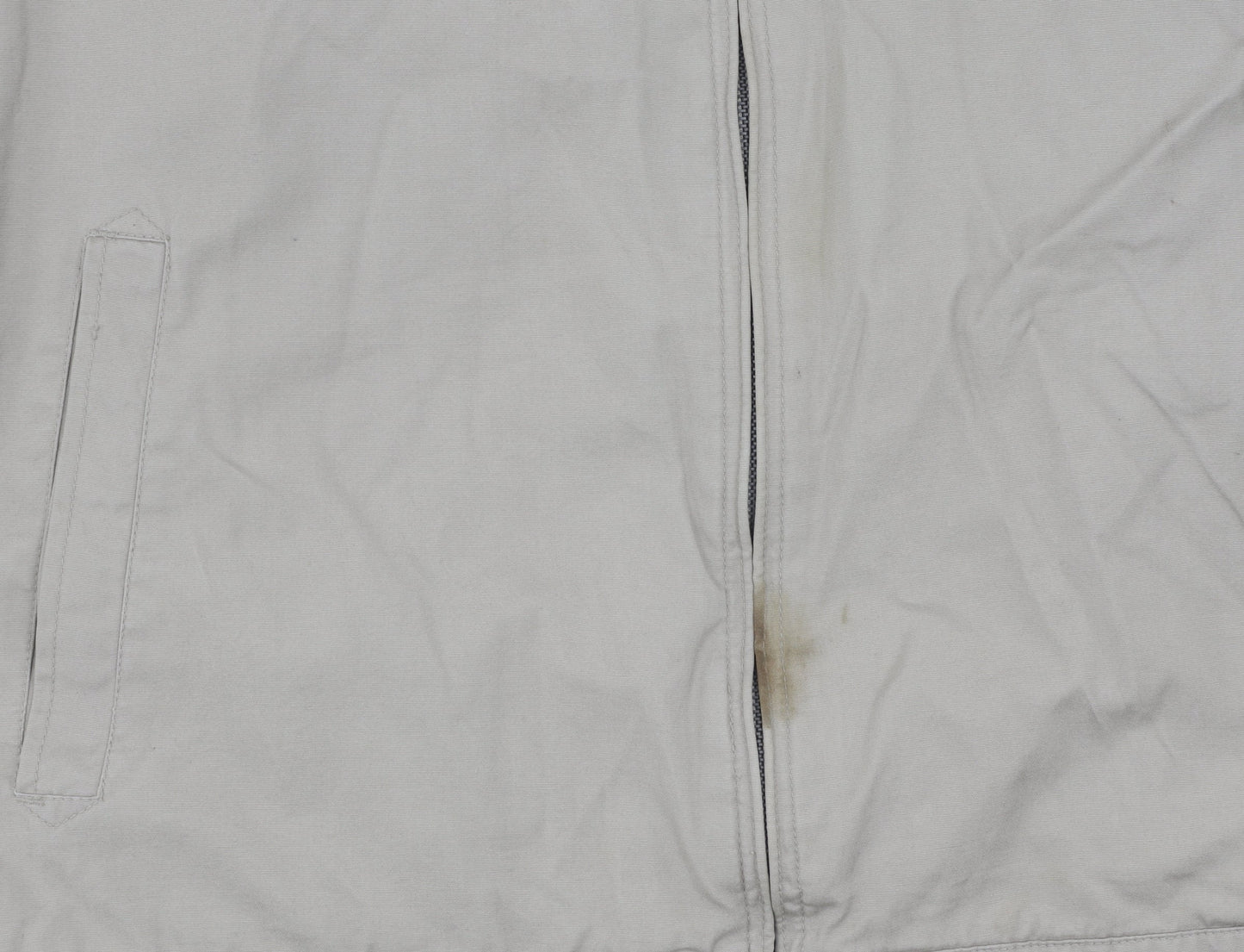 Wolsey Men's Beige XL Bomber Jacket Full Zip Casual