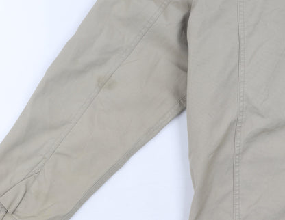 Wolsey Men's Beige XL Bomber Jacket Full Zip Casual