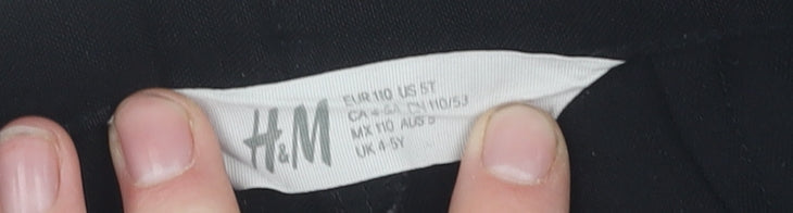 H&M Boys Black Dress Pants - 5 Years, Formal Elastic Waist