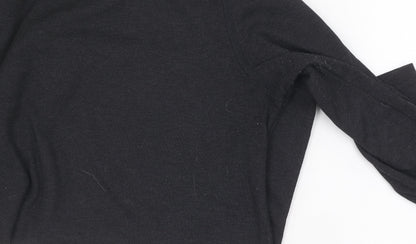 Decathlon Women Black Size 2 Casual Long Sleeve Top