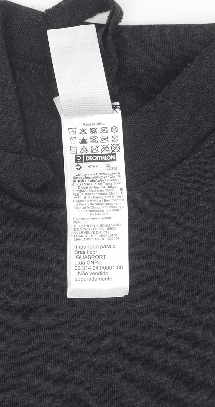 Decathlon Women Black Size 2 Casual Long Sleeve Top